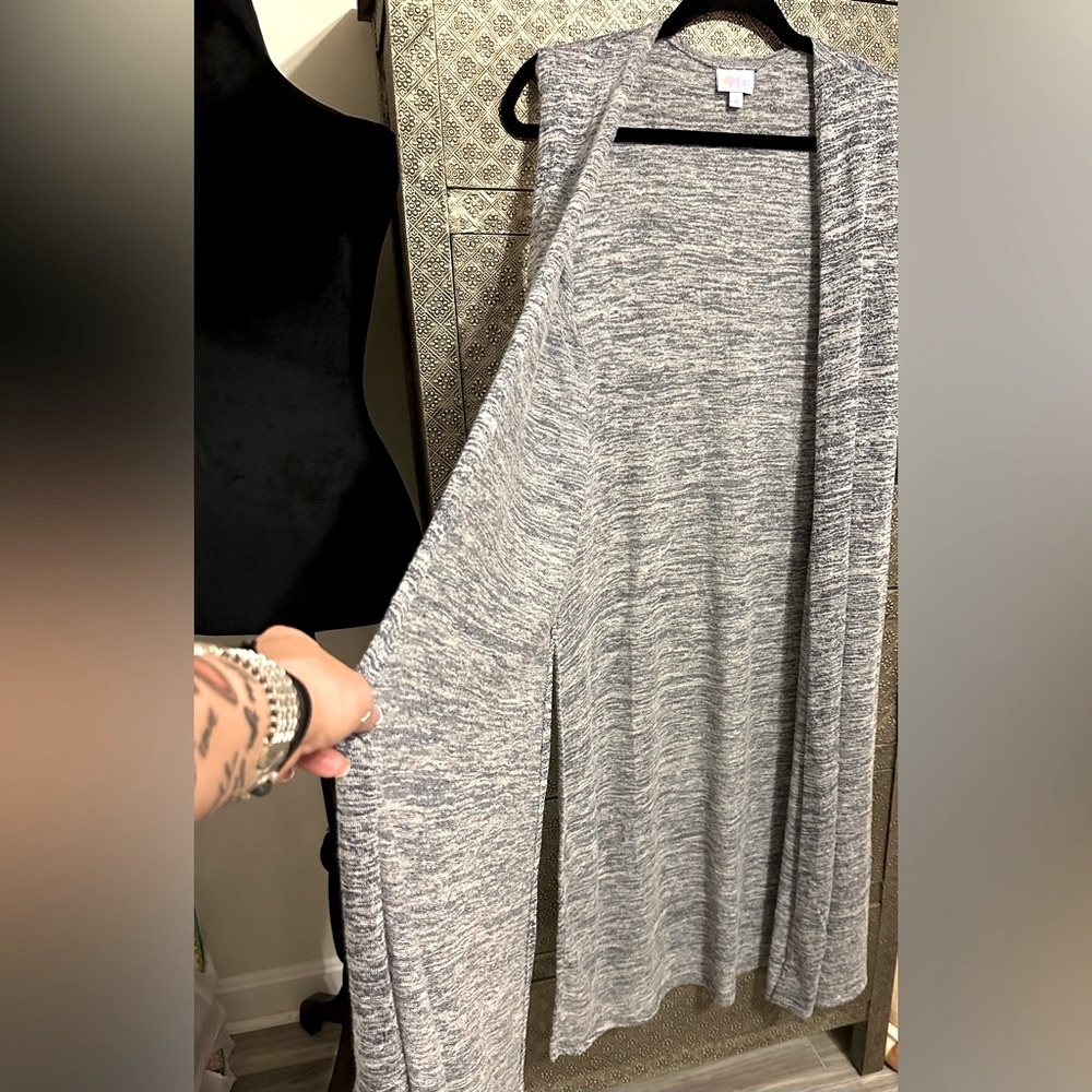 NWT LULAROE Gray Sleeveless Duster